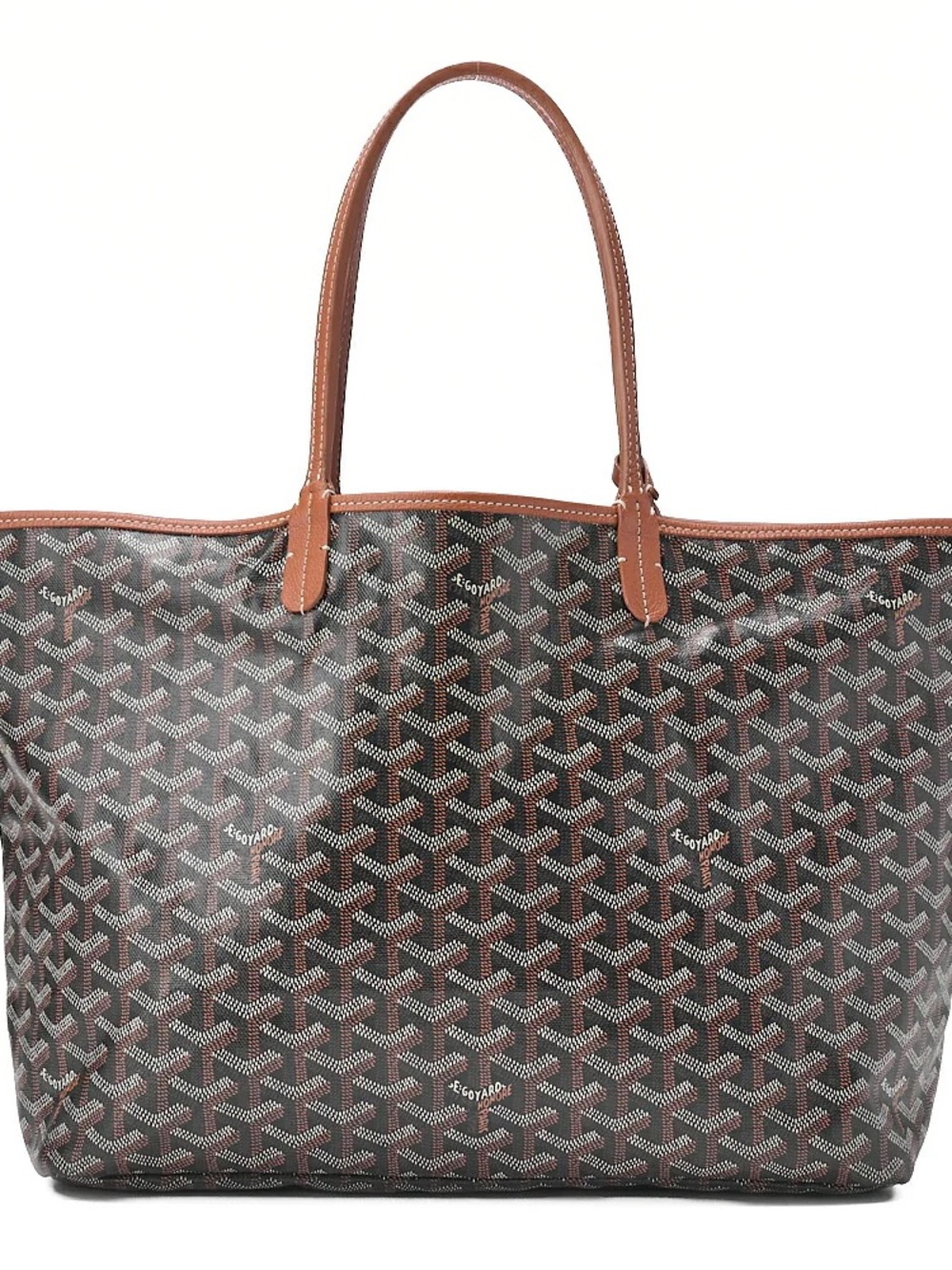 GOYARD Saint-Louis PM Tote Bag - Brown Silver-Tone Hardware